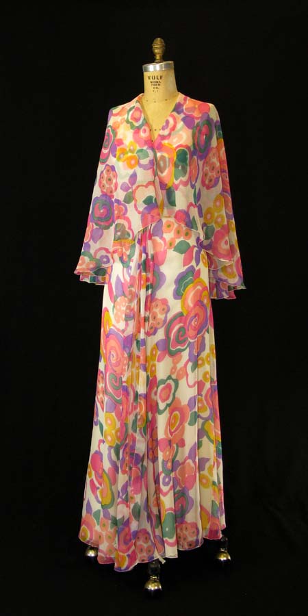 drapey chiffin dress with flowers